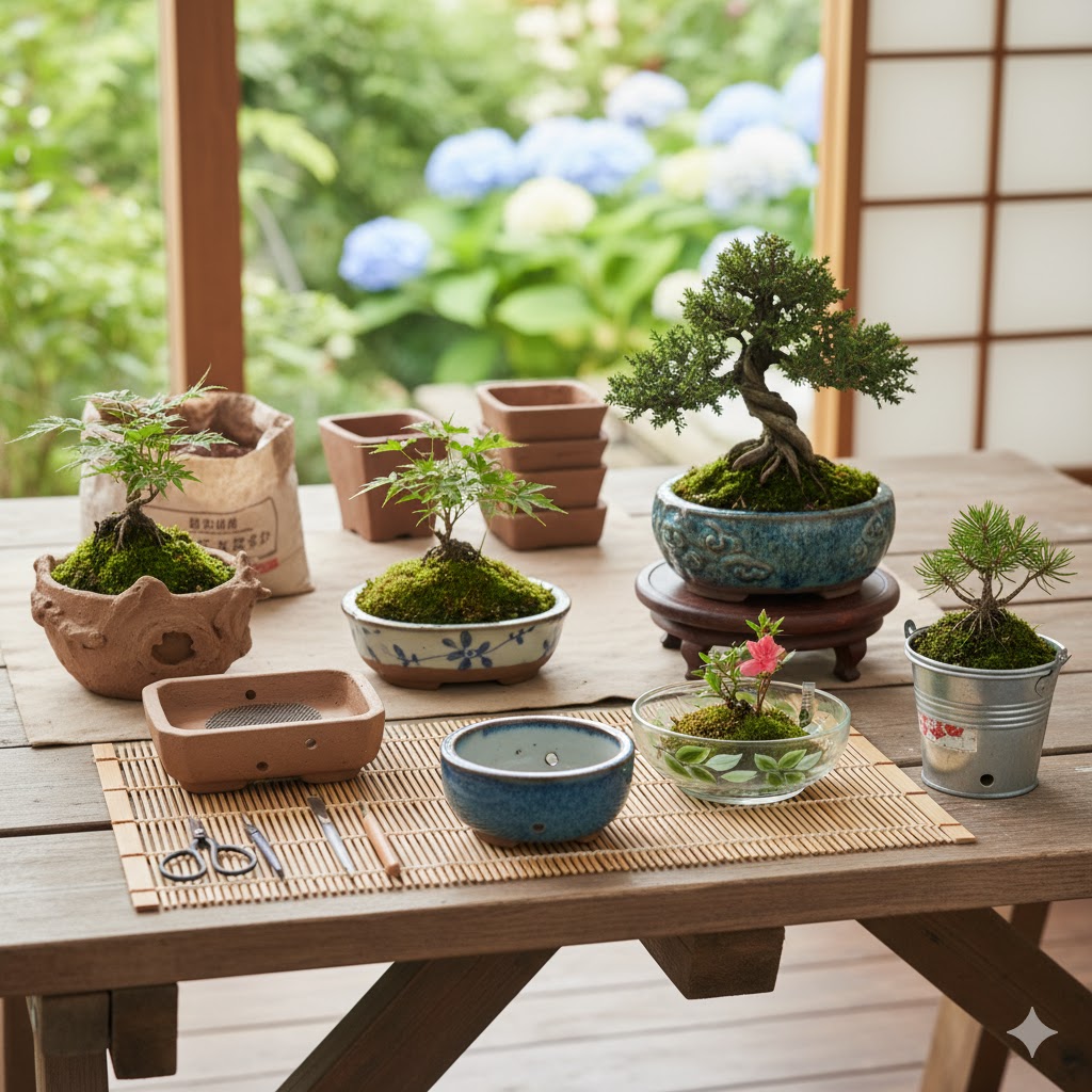 初心者向けミニ盆栽鉢の作り方！自作から100均リメイク術も