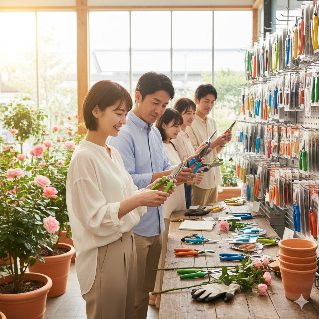 ダイソー園芸ハサミは種類が豊富