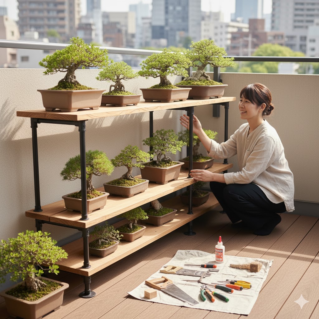 ベランダに合う棚の自作アイデア