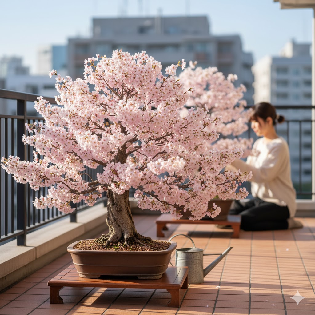 桜の盆栽をベランダで美しく咲かせる