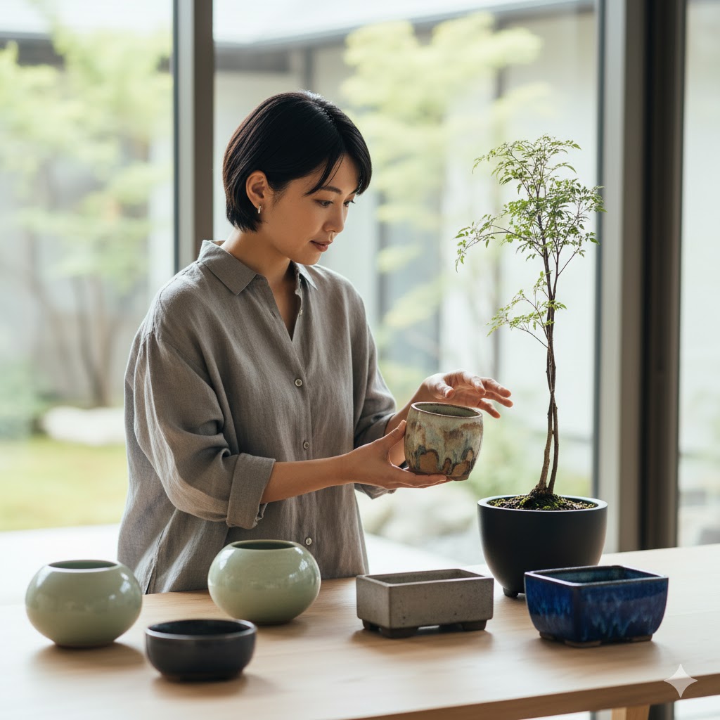 おしゃれな盆栽鉢を選ぶコツ