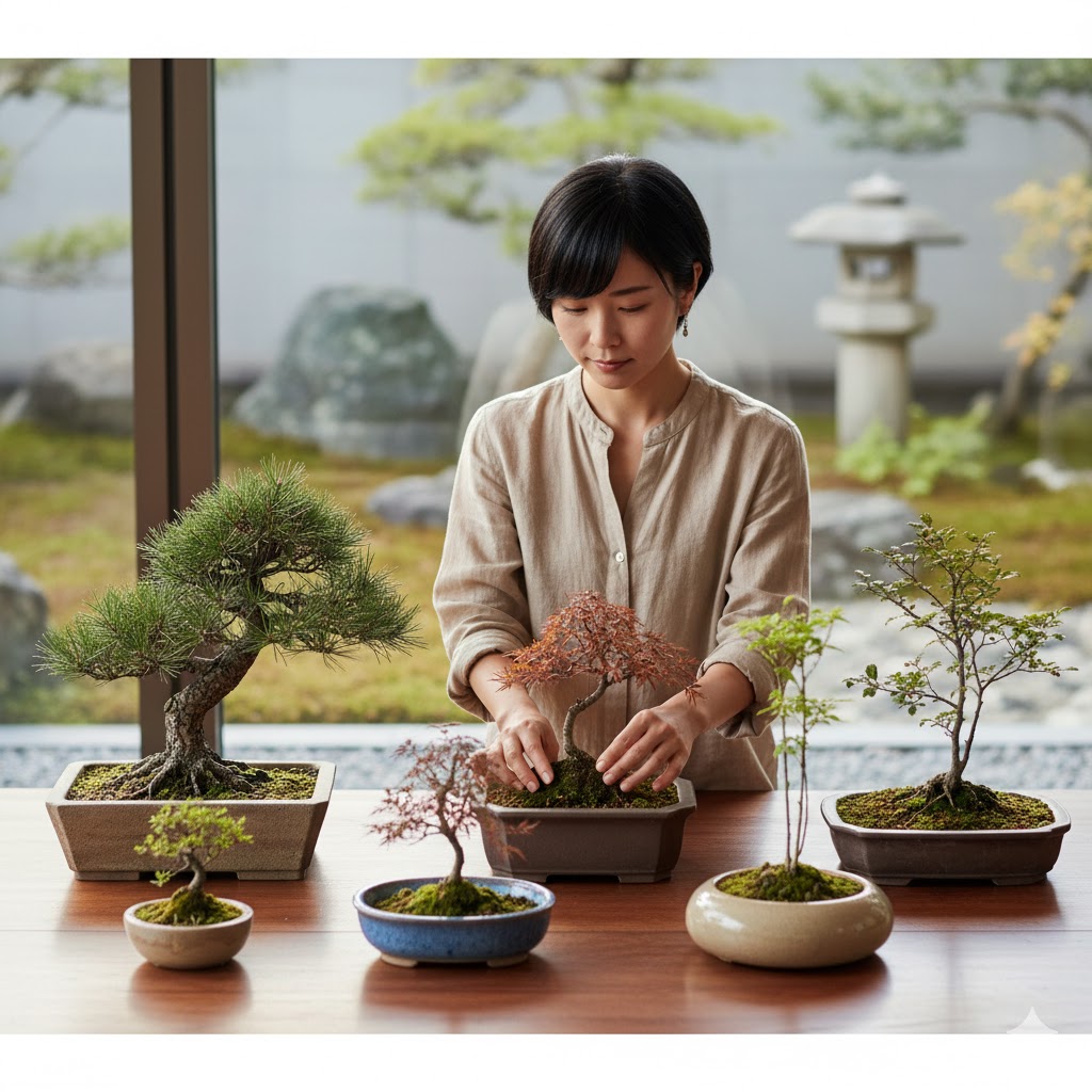 樹種に合わせた鉢の組み合わせ