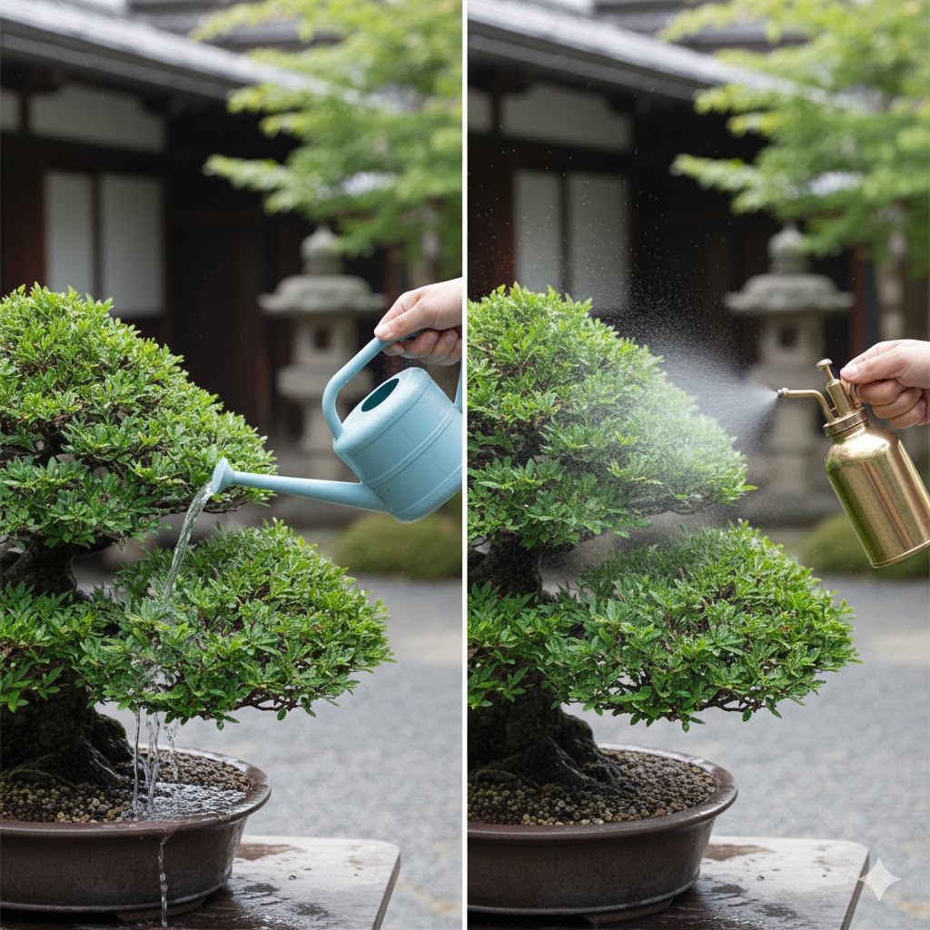 盆栽の水やりと霧吹きの違いとは