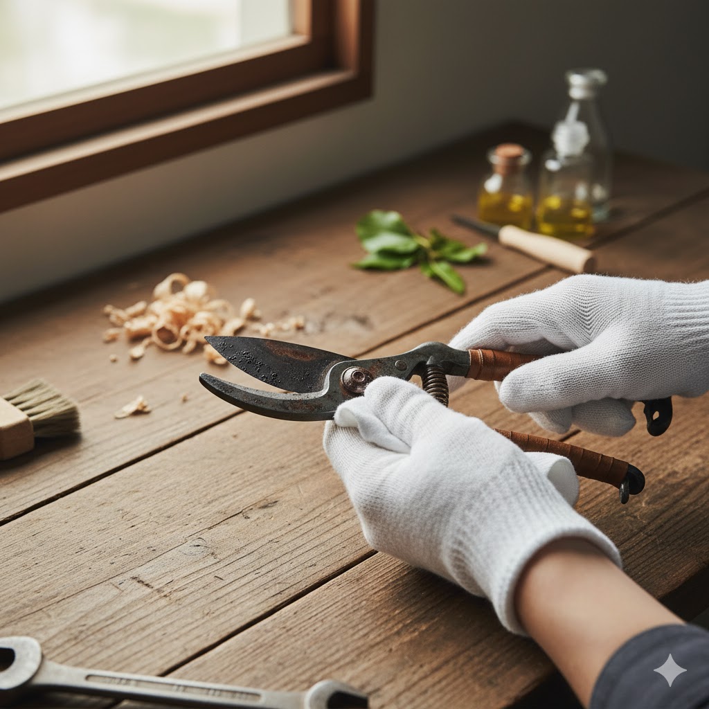 ヤニや錆を落とす日頃の手入れ