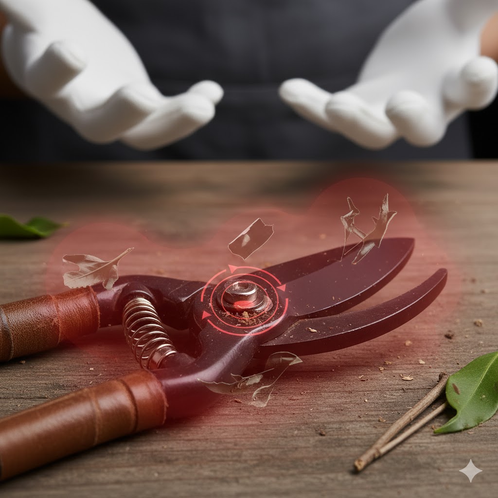 剪定鋏のネジがゆるむ原因と放置するリスク