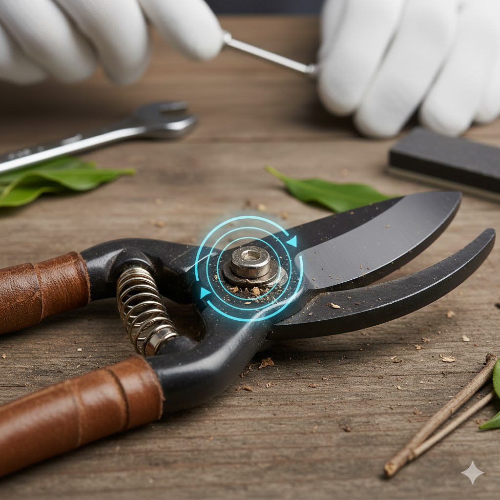 剪定鋏のネジがゆるむ時の正しいメンテナンス