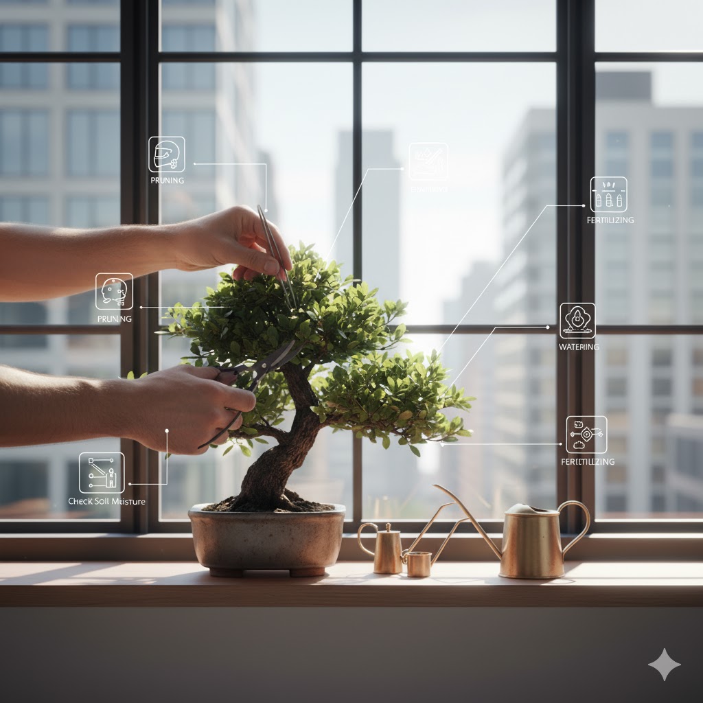 ロフトの盆栽育つための管理方法