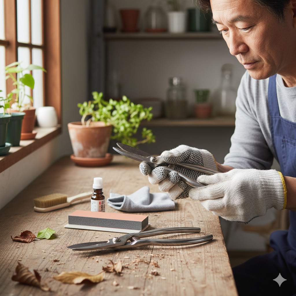 基本を知る！剪定鋏ステンレスの研ぎ方と準備