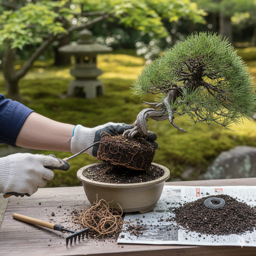 盆栽の植え替えを同じ鉢で行う方法と注意点