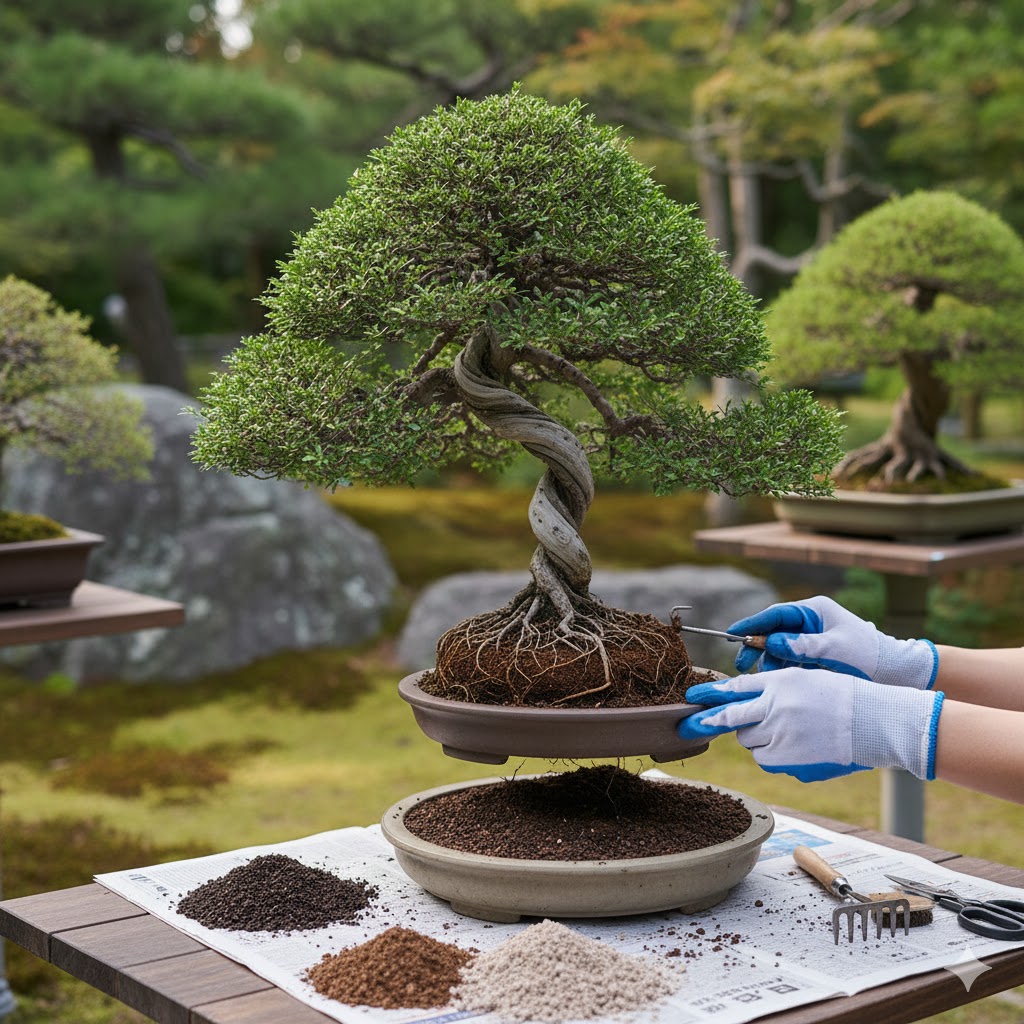 盆栽の植え替えを同じ鉢で行う目的と基本