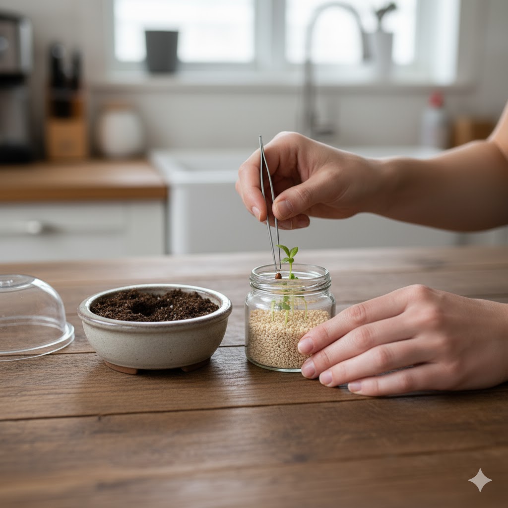 発芽させてから植え付けるまでの手順