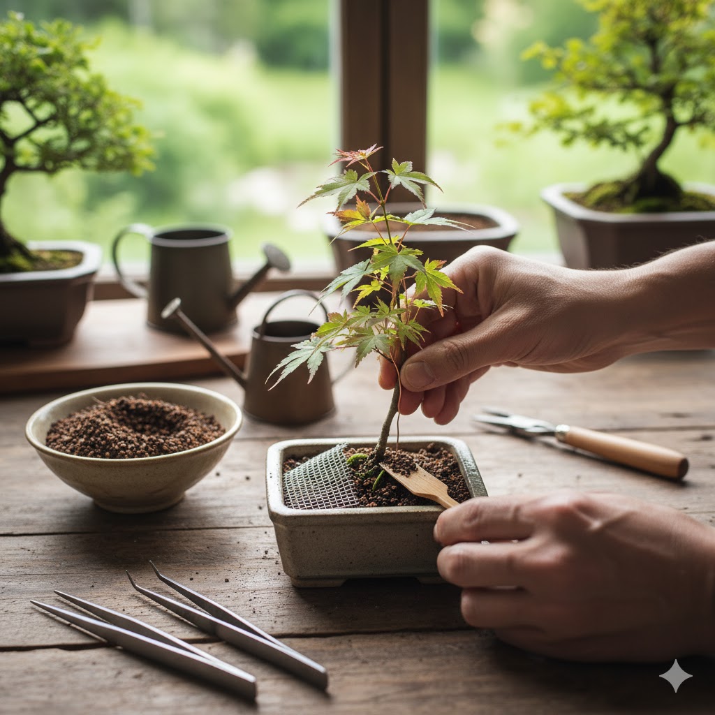 鉢の準備と植え込みの基本手順