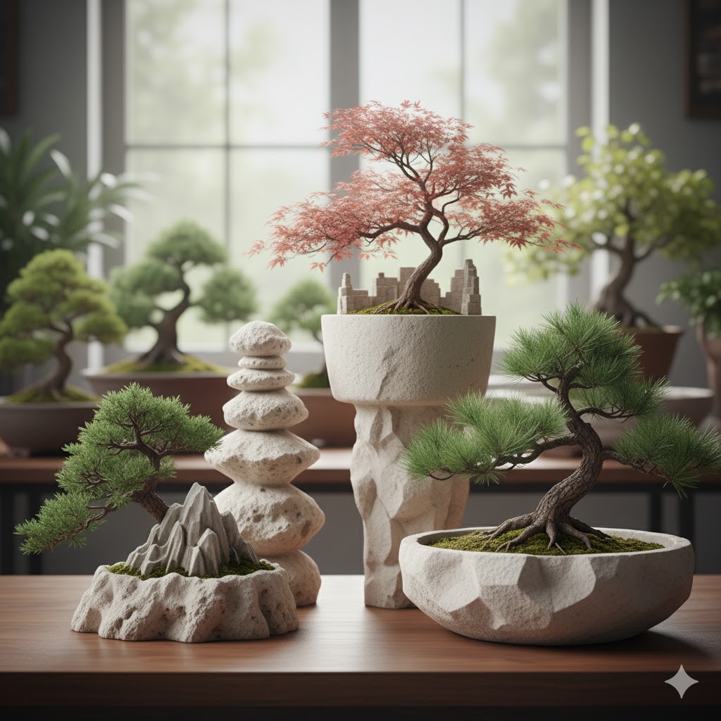 軽石を使った盆栽の作り方の手順