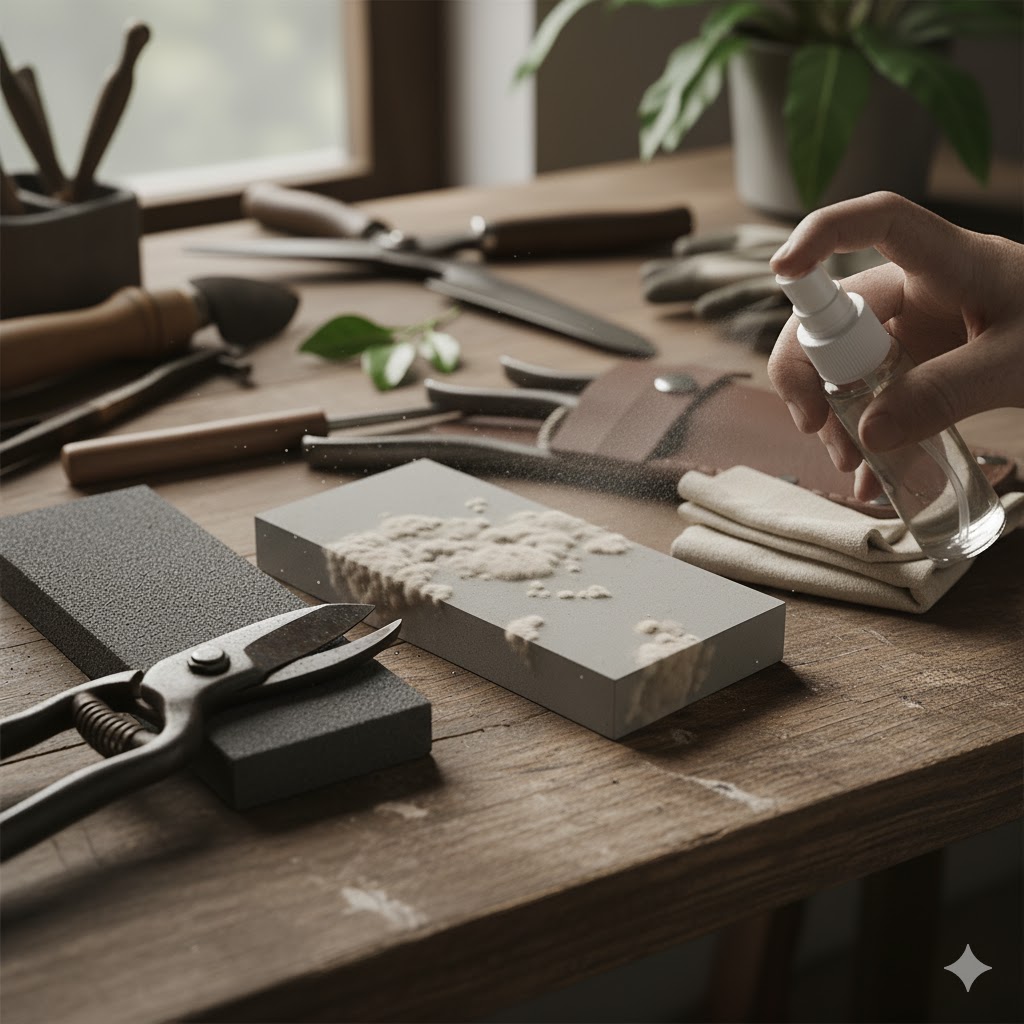 砥石に白カビが発生した場合の除去法