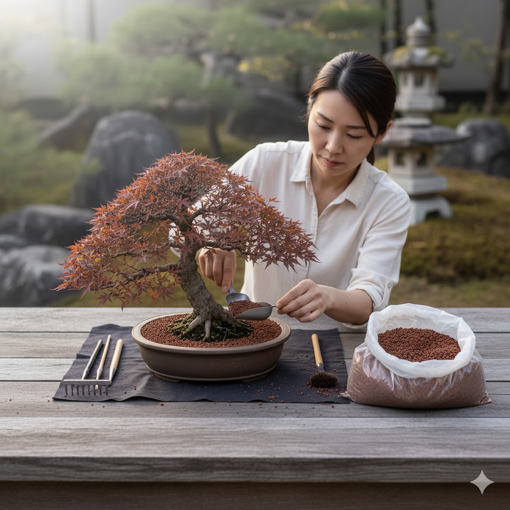 盆栽を赤玉土だけで管理する手順と注意点