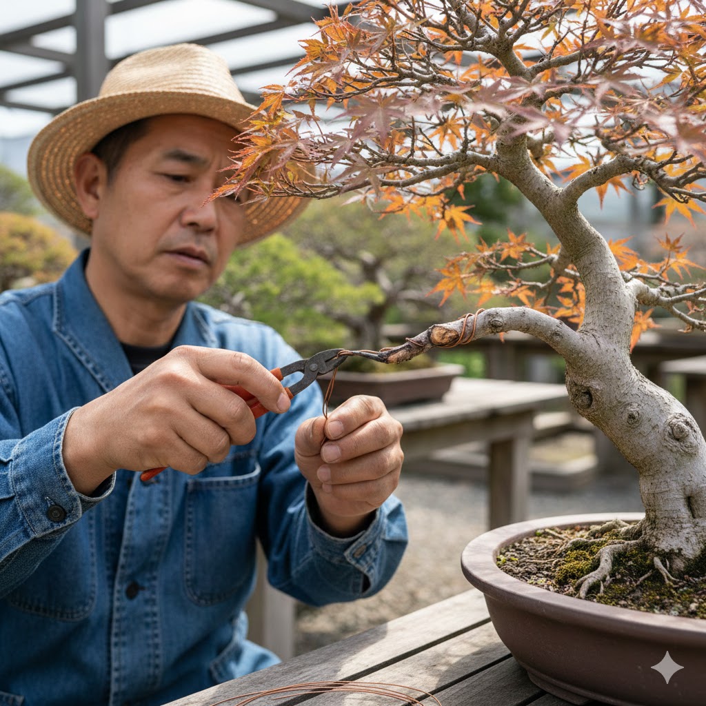 盆栽の針金外す時期はいつ？樹種別に見る食い込みと戻り対策