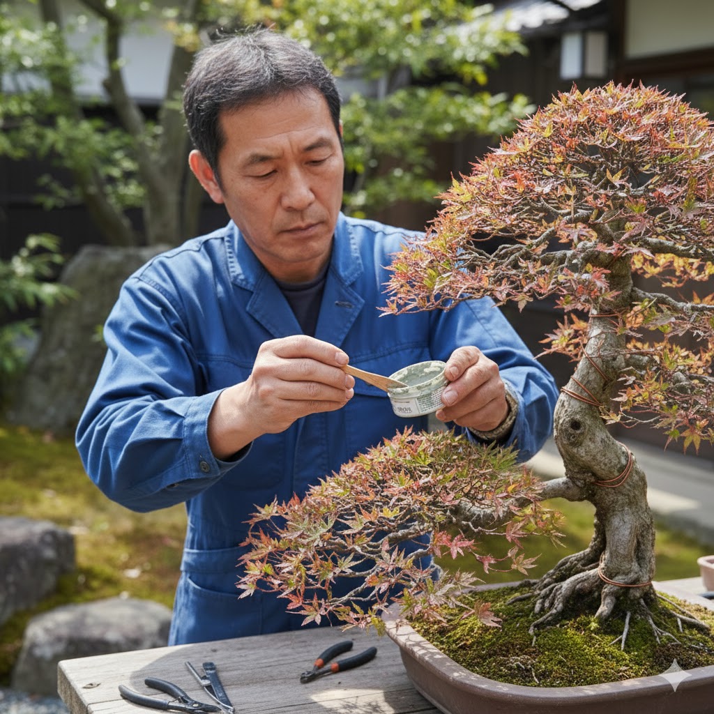 除去後の傷口保護には癒合剤を使う