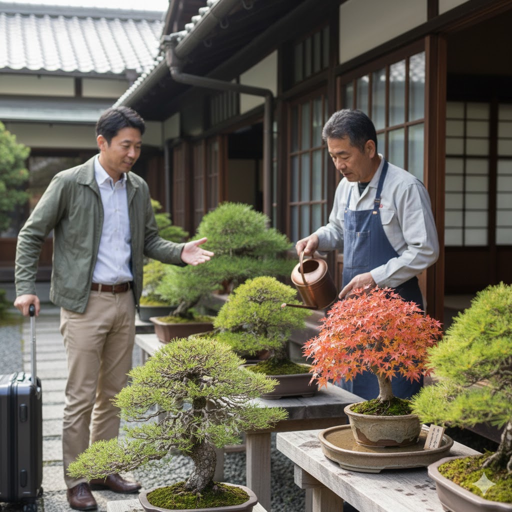 盆栽の水やり旅行中の長期管理とプロ委託