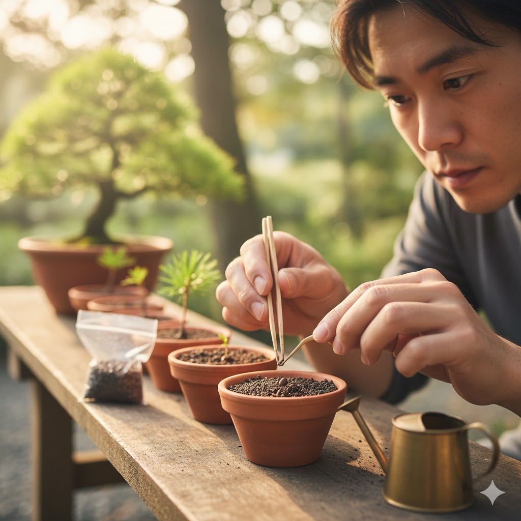 盆栽は種からだと何年？