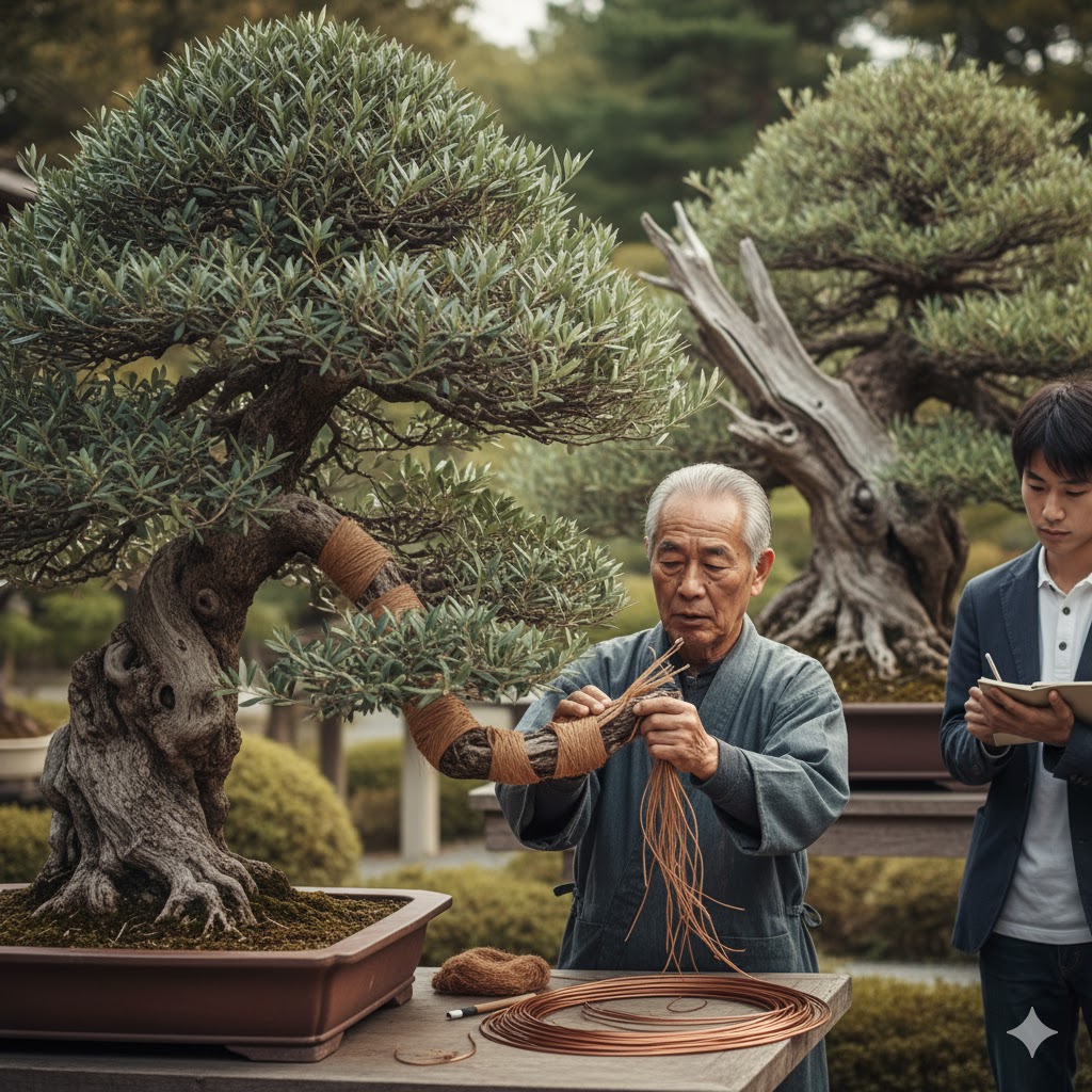 オリーブ盆栽を太くする上級技術