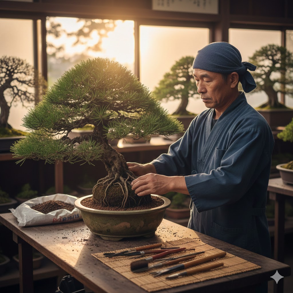 プロが推奨する黒松盆栽の植え替え時期の正解