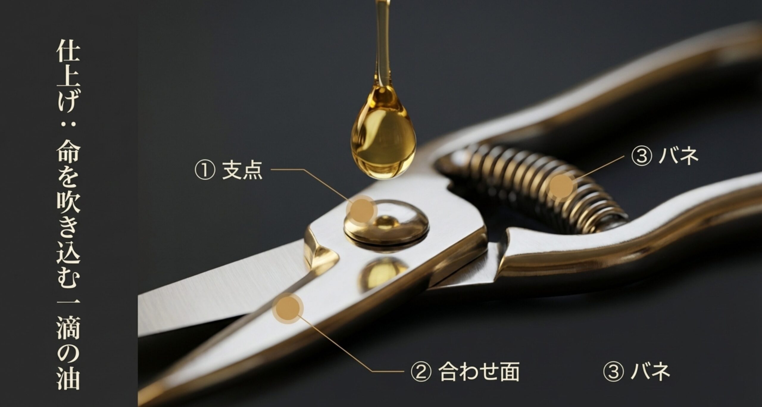 拭く、乾かす、油を塗るの3ステップと、新聞紙に包んで保管するプロの技を紹介するまとめスライド