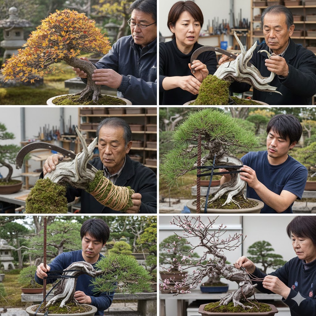 盆栽の太い幹を曲げる！時期と失敗しないプロの技法を徹底解説 - 和盆