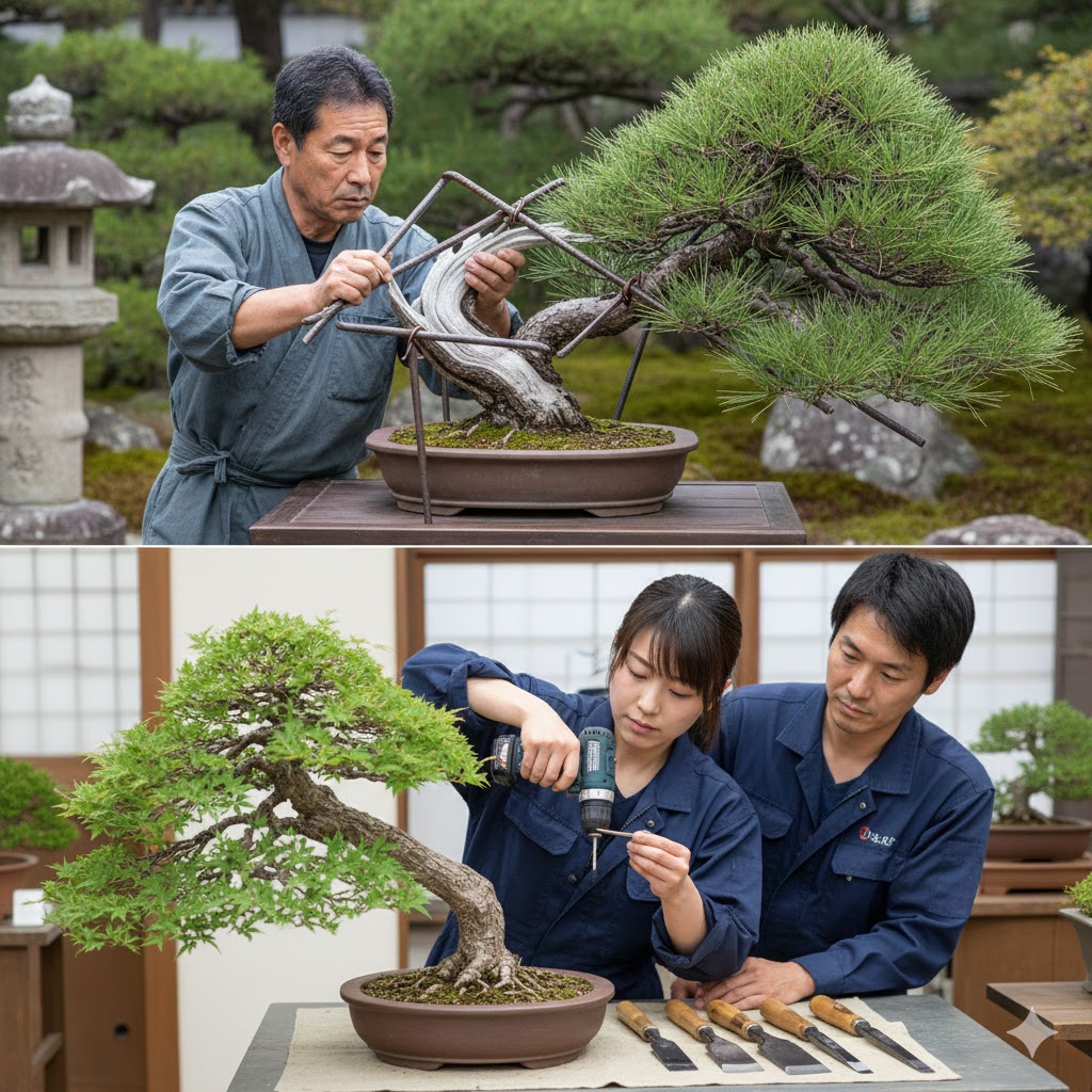 鉄筋と結束線で矯正する裏技
