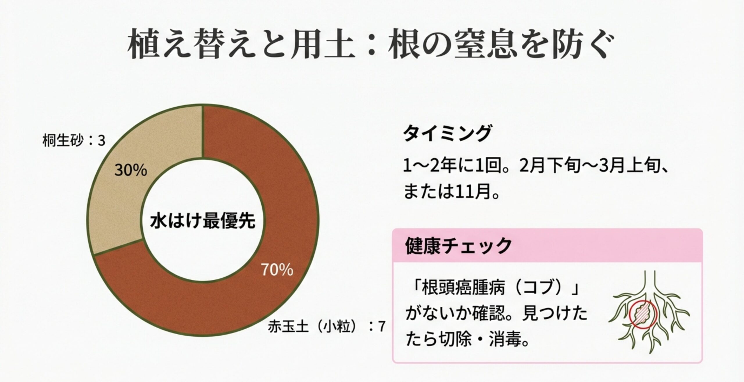 花を咲かせるためのスイッチとして、7℃以下の寒さに当てる「休眠打破」の仕組みを説明した温度計のイラストスライド。