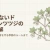 失敗しないドウダンツツジの剪定図解。枝の整理から花芽を守る季節のルールまでをまとめた表紙スライド 。